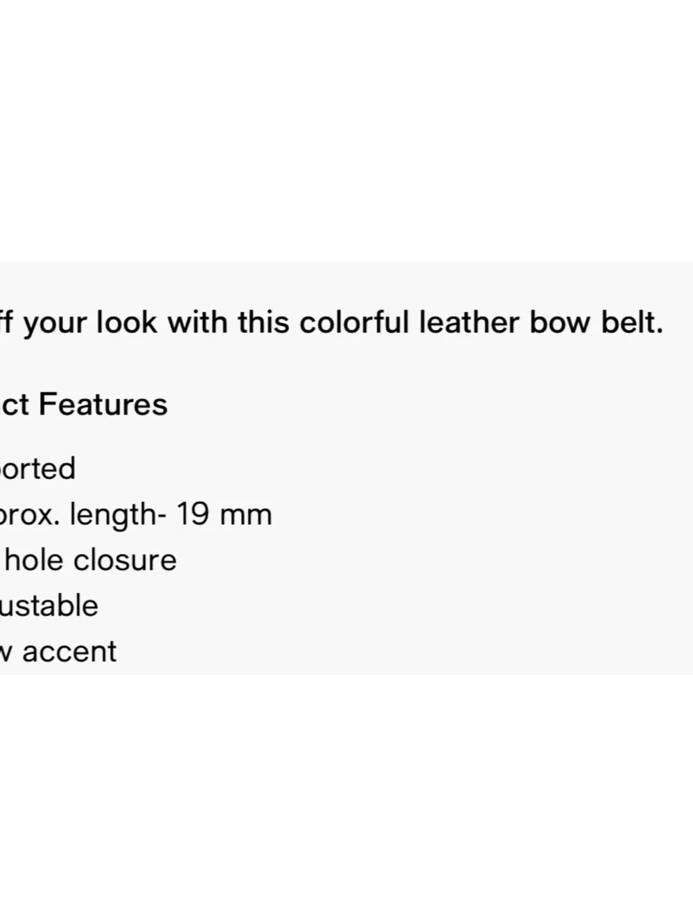 Kate Spade 19mm Bow Belt